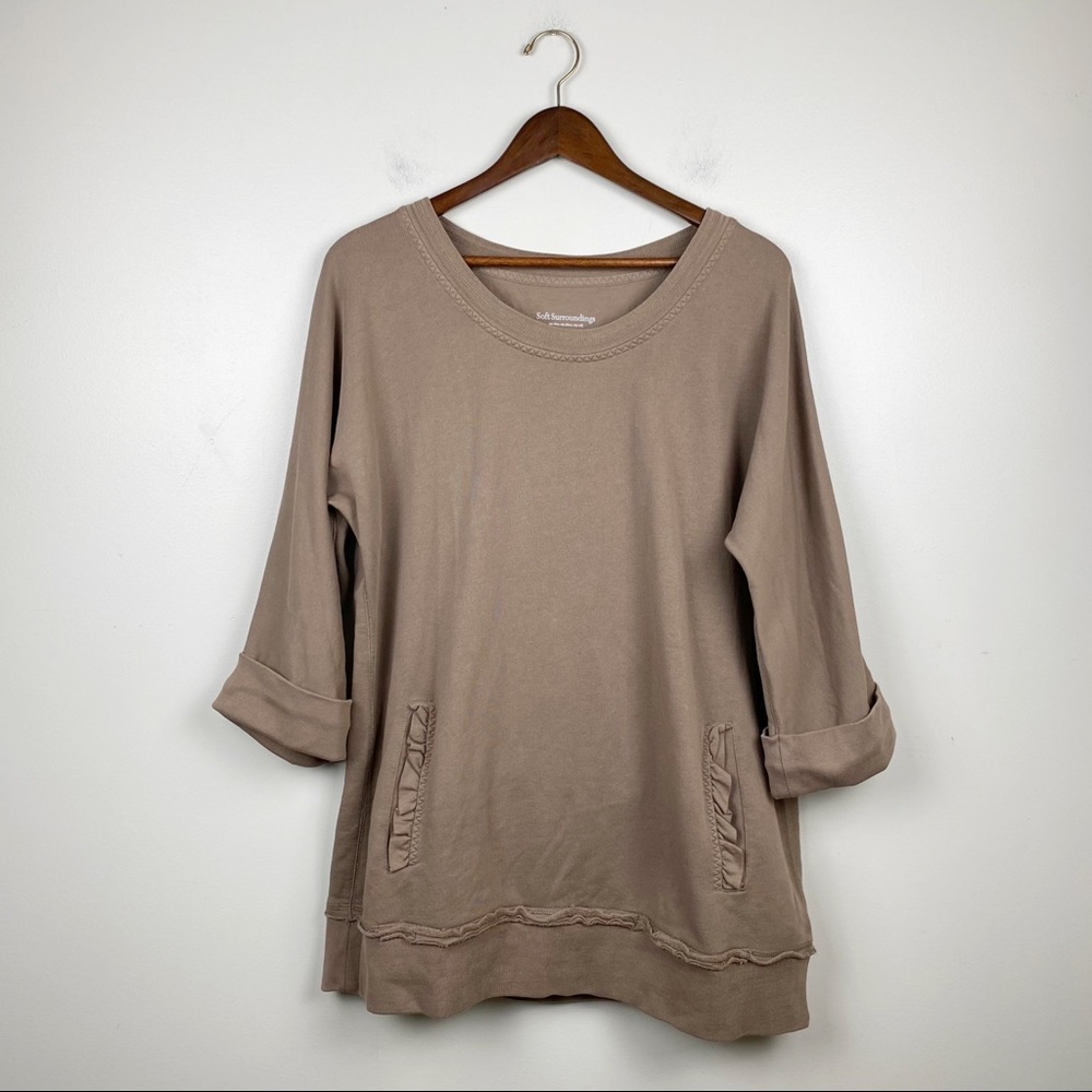 Soft Surroundings Peruvian Pullover Ruffle Pockets - image 7